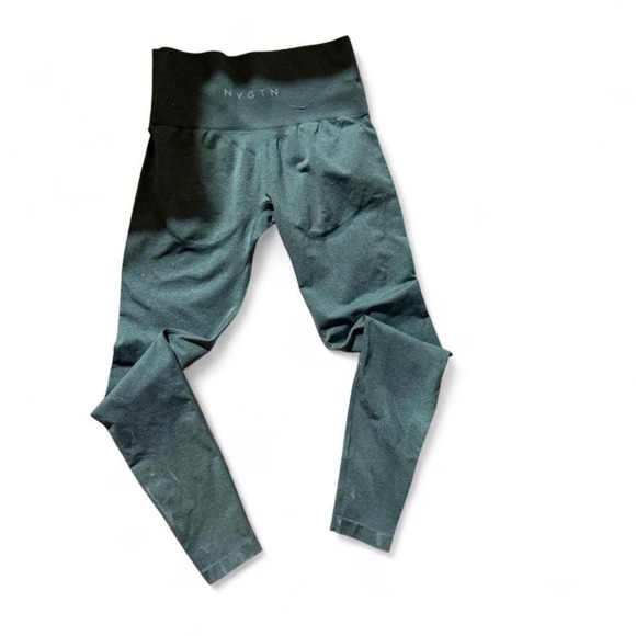NVGTN – Seamless High Waisted Leggings – Women's Small – Green – Gym Yoga - Picture 2 of 4